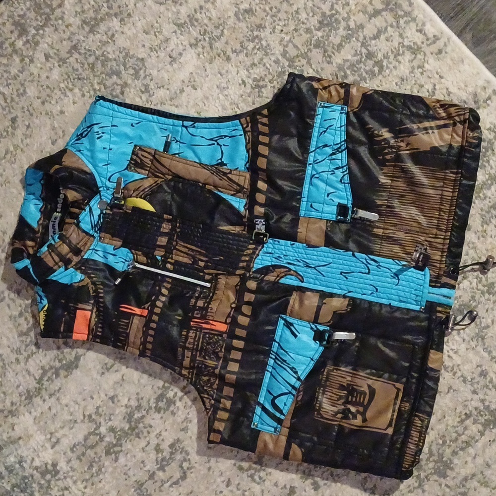 🔥🔥🔥Jamie Sadock Art deco Anine Puffer Vest M Rare - Picture 10 of 13